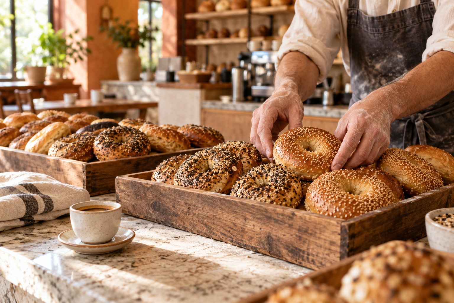 Cafés & bakeries — illustrative restaurant scene